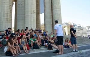 Simon and I team teaching at the Pantheon in Paris